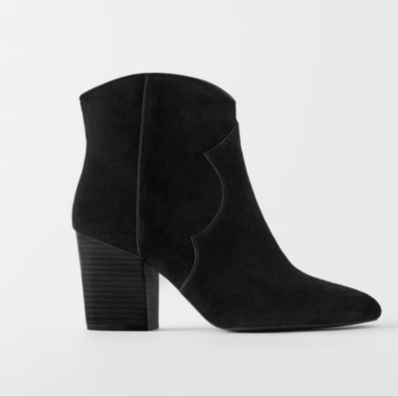 Zara Shoes - Zara Suede Cowboy Ankle Boots